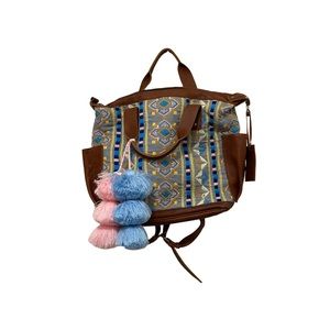 Nena & Co Heritage & Society Falseria Embroidered Backpack Purse Boho Bag